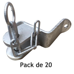 90 x 90 mm 1/2 Schelle für Vierkantpfosten, 1 Richtung - Pack von 20 Stück