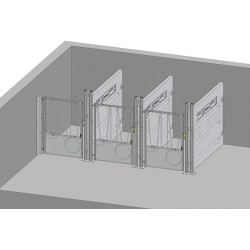Befestigung für rechten oder linken Wandauslass für Fassade und vergitterte Hecktür