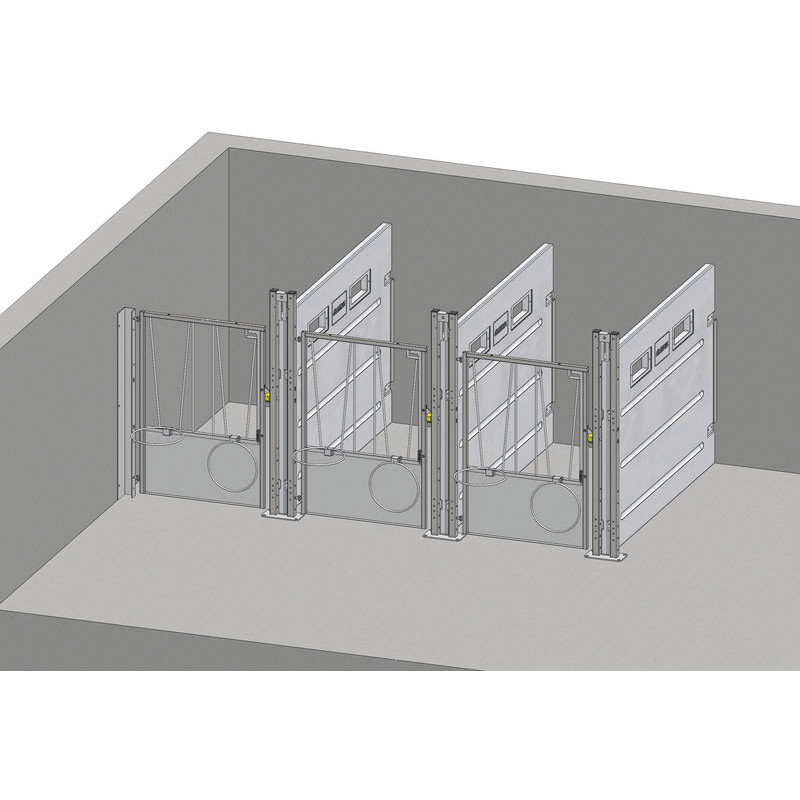 Befestigung für rechten oder linken Wandauslass für Fassade und vergitterte Hecktür