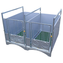 Fahrbare kälberbox STD - PVC - Ausführung DUO