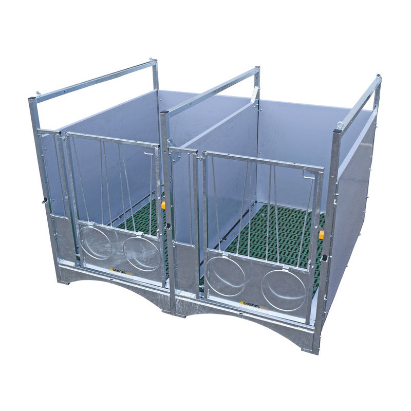 Fahrbare kälberbox STD - PVC - Ausführung DUO