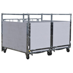 Fahrbare kälberbox STD - PVC - Ausführung DUO