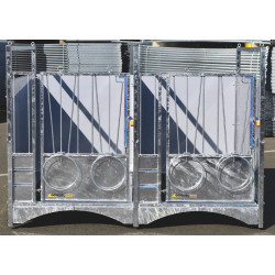 Fahrbare kälberbox STD - PVC - Ausführung DUO