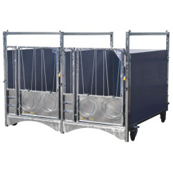 Fahrbare kälberbox STD - PVC - Ausführung DUO