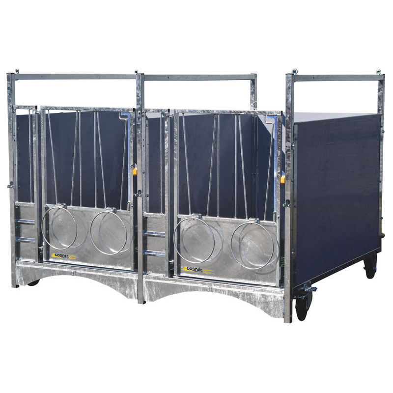 Fahrbare kälberbox STD - PVC - Ausführung DUO