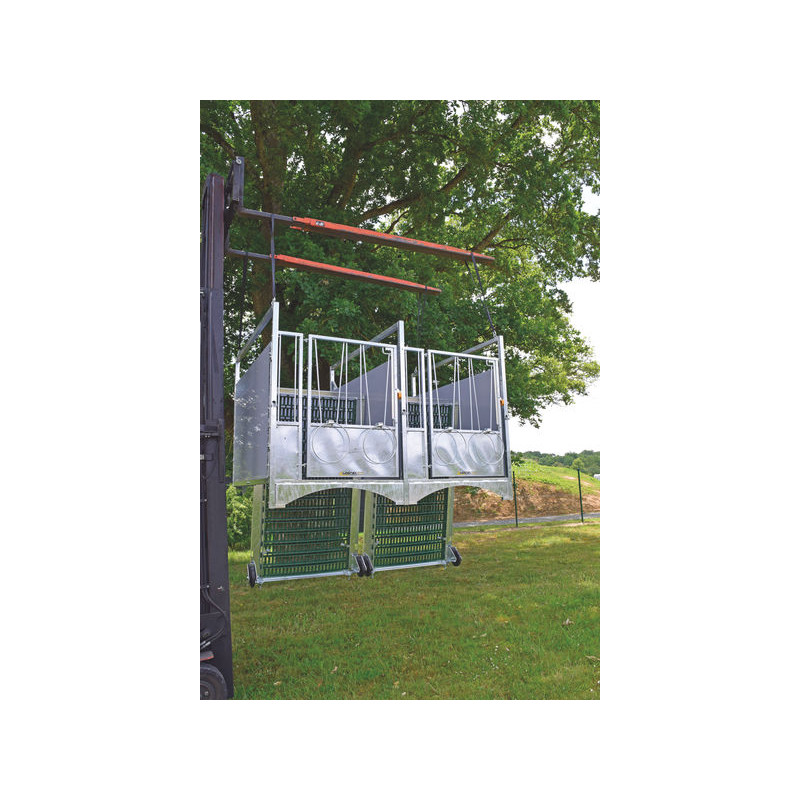 Fahrbare kälberbox STD - PVC - Ausführung DUO