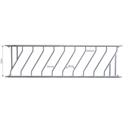 9 Plätzen/3 m Schräges Selbstfangfressgitter JUNIOR Ø 42,4 mm 9 Plätzen/3 m Schräges Selbstfangfressgitter JUNIOR Ø 42,4 mm