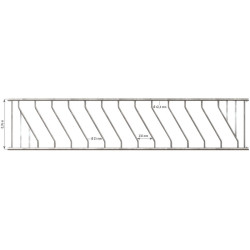 12 Plätzen/4 m Schräges Selbstfangfressgitter JUNIOR Ø 42,4 mm 12 Plätzen/4 m Schräges Selbstfangfressgitter JUNIOR Ø 42,4 mm