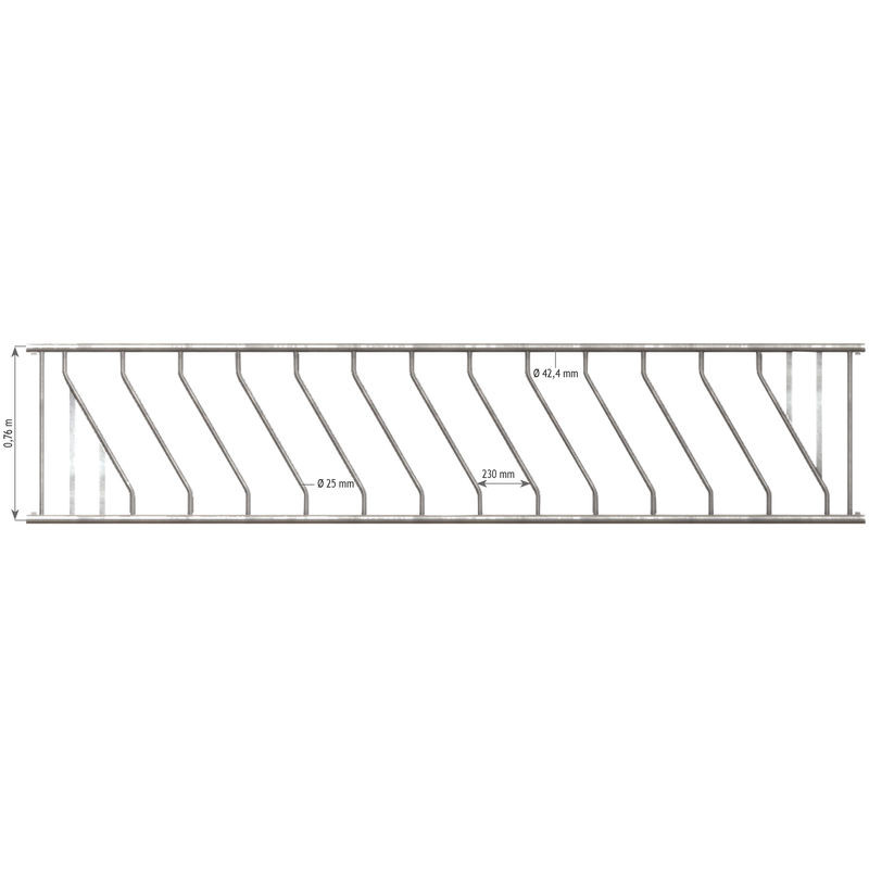 12 Plätzen/4 m Schräges Selbstfangfressgitter JUNIOR Ø 42,4 mm 12 Plätzen/4 m Schräges Selbstfangfressgitter JUNIOR Ø 42,4 mm