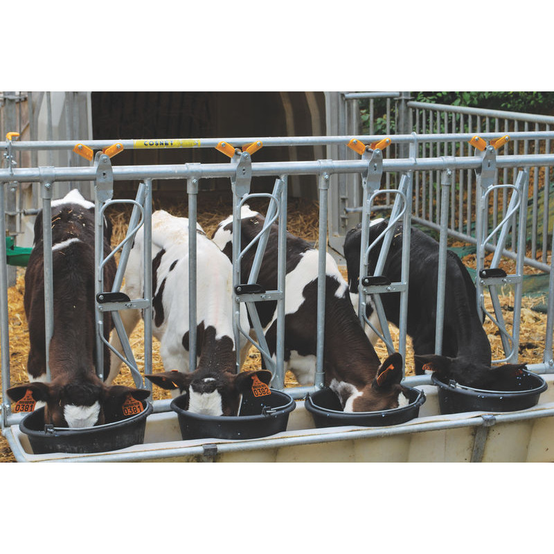5 Eimer/2,5 m Eimerhalter mit integriertem PE-Trog