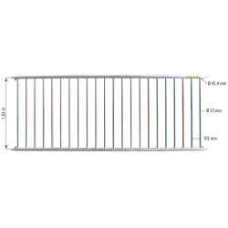 Ø 42,4 mm Abtrenngitter - Länge 3 m