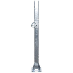 Eckige Befestigungsschellen mit Ø 49 mm Vierkantbügel für 80x80 mm Vierkantpfosten