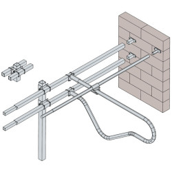 60x60 mm verstärktes Vierkantrohr zur Montage von Liegeboxenbügeln 60x60 mm verstärktes Vierkantrohr zur Montage von Liegeboxenbügeln