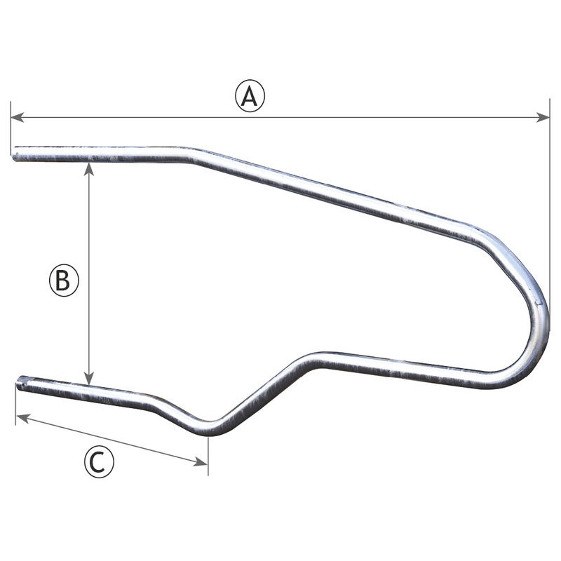EUROPA Liegeboxenbügel für Großvieh L.1800 x B. 700 mm