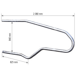 EUROPA Liegeboxenbügel für Großvieh L.2080 x B. 840 mm