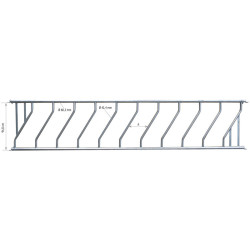 Diagonalfressgitter - 5 m/10 Plätze