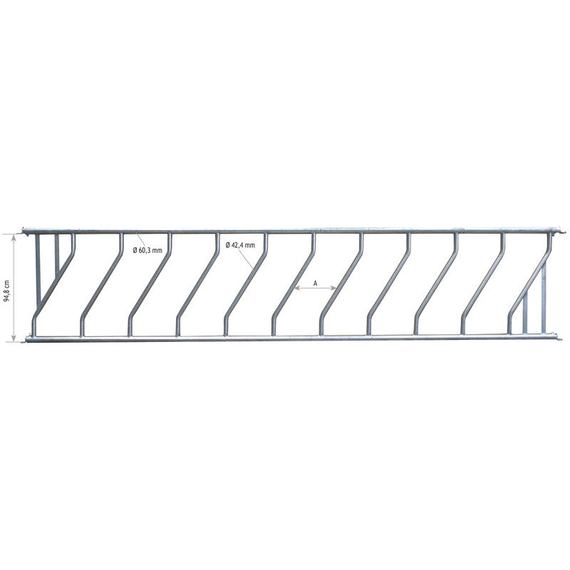 Diagonalfressgitter - 5 m/10 Plätze