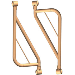 Anfang/Endstücke für Diagonalfressgitter als Bausatz