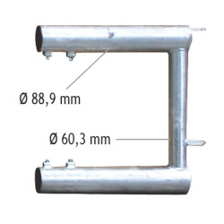 Einschubteil für 2-rohrigen Nackenriegel - Ø 76 mm