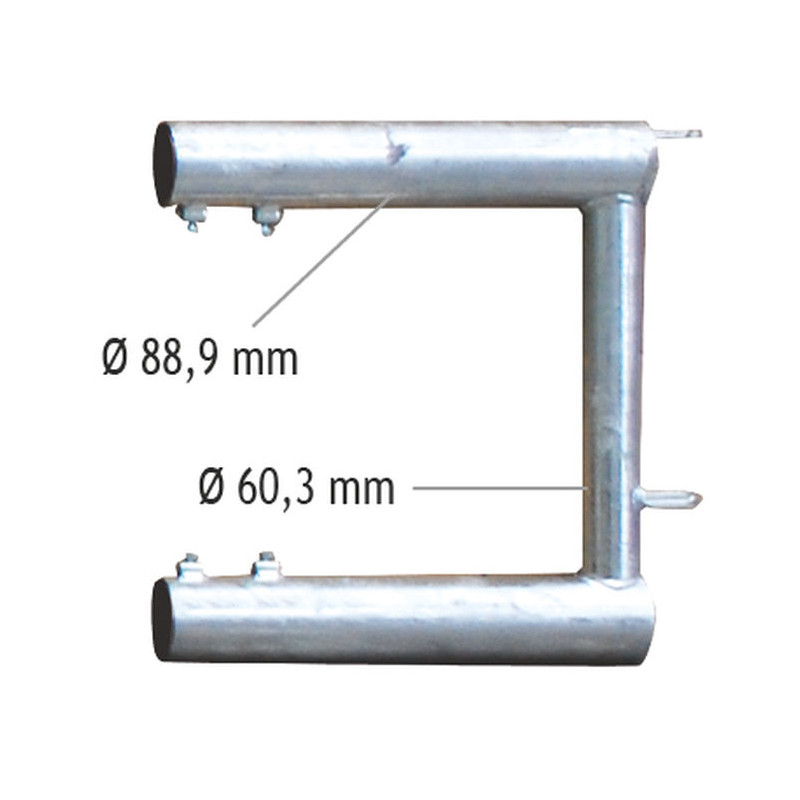 Einschubteil für 2-rohrigen Nackenriegel - Ø 76 mm