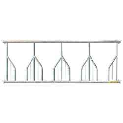 Fressgitter mit Palisadengittern - 3 m/4 Plätze