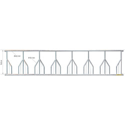 Fressgitter mit Palisadengittern - 5 m/7 Plätze
