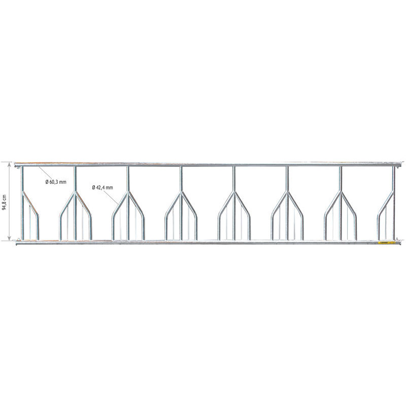 Fressgitter mit Palisadengittern - 5 m/7 Plätze