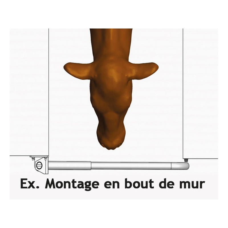 Ausziehbare 2-rohrige Rücklaufsperre für Tierdurchgang oder Treibgang Ausziehbare 2-rohrige Rücklaufsperre für Tierdurchgang oder Treibgang