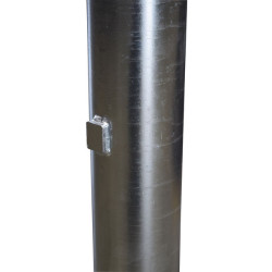 Ø 102 mm Pfosten ohne Befestigungen zum Einbetonieren - H. 2,13 m - Wandstärke 4 mm