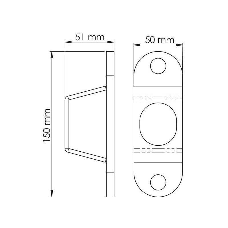 Zentrierte und seitliche Standardwandriegelhalter