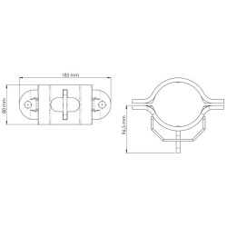 "EASYLOCK" 1/2 Schelle für Ø 102 mm Pfosten