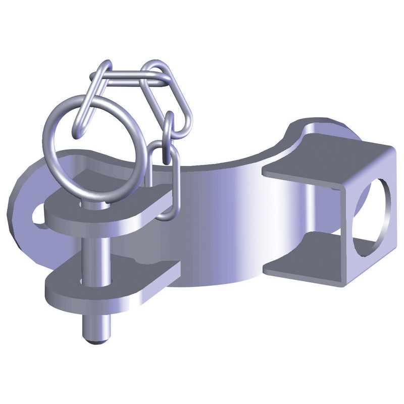 Ø 102 mm zentrierte 1/2 Standardriegelschelle 1 Riegel – 1 Richtung im Winkel Ø 102 mm zentrierte 1/2 Standardriegelschelle 1 Riegel – 1 Richtung im Winkel