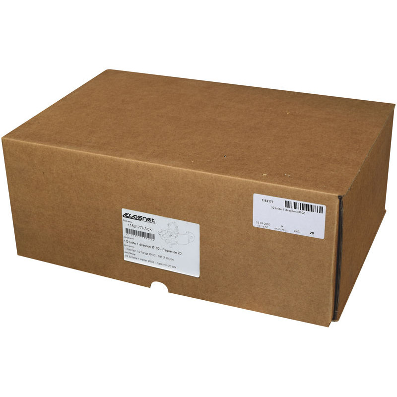 1/2 Schelle 1 Richtung für Ø 102 mm runden Pfosten - Pack von 20 Stück 1/2 Schelle 1 Richtung für Ø 102 mm runden Pfosten - Pack von 20 Stück
