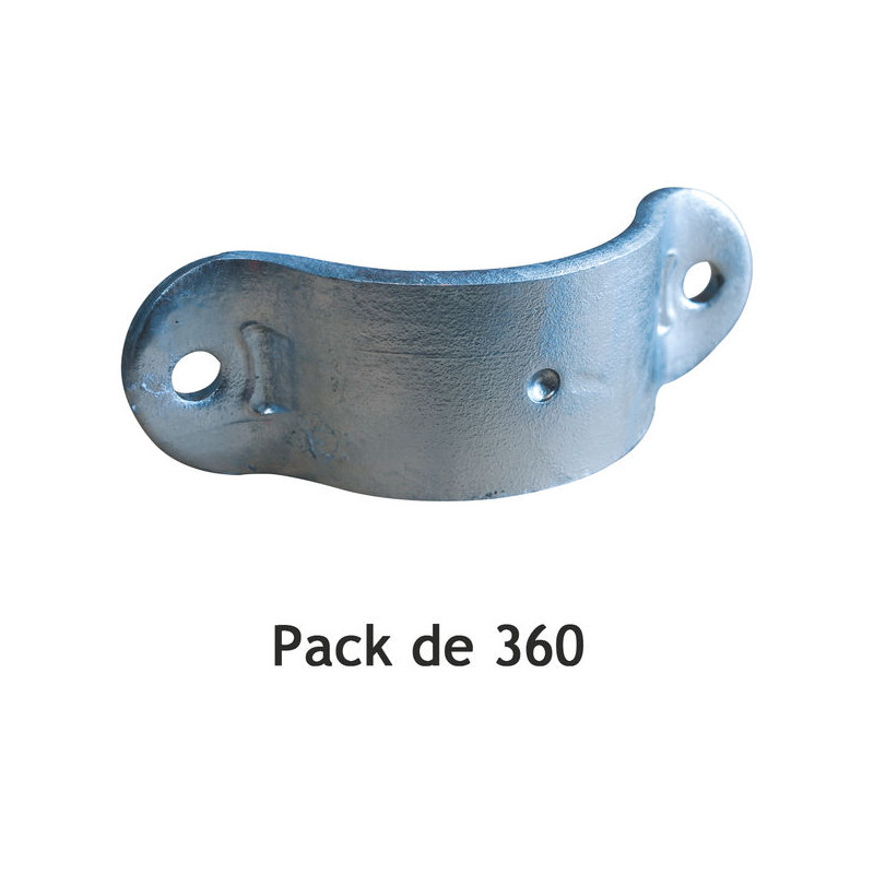 1/2 Schelle ohne Befestigungen für Ø 102 mm runden Pfosten - Pack von 360 Stück